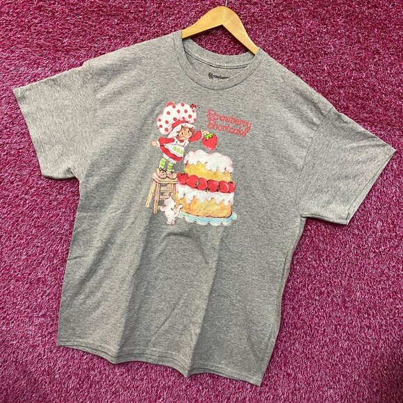 Strawberry Shortcake & Custard Giant Pastry Cartoon Tee L - Picture 3 of 4